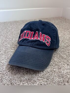 Vintage Cleveland Indians Hat Starter The Right Hat Navy Blue MLB Baseball Cap